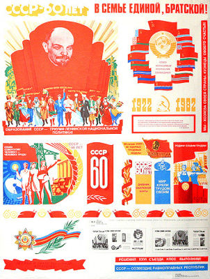Плакат "СССР - 60 лет". СССР, 1982 год