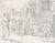 Дина смотрит на дочерей земли Сихема. Иллюстрация из Библии Пискатора. Офорт, резец. Нидерланды, середина XVII века