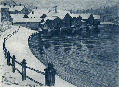 Пейзаж. Гравюра (начало XX века), Западная Европа