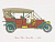 Цветная литография "Thomas Flyer Touring Car 1909 года. Туристический (прогулочный) автомобиль Томаса". США. Нью-Йорк. 1965 год