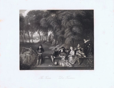 Терраса. Офорт. Германия, Дрезден и Лейпциг, 1850-е