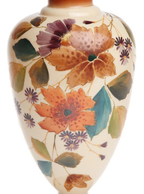Bristol glass! Ваза "Осенние цветы" викторианской эпохи. Бристольское стекло, цветные эмали, ручная работа. Высота 32 см. Бристоль (Bristol), Великобритания, начало ХХ века