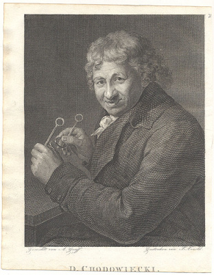 Портрет Д. Ходовицкого. Гравюра. Франция, 1820-е гг.