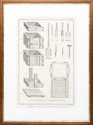 Литейное производство: инструменты - Гравюра (середина XVIII века), Франция