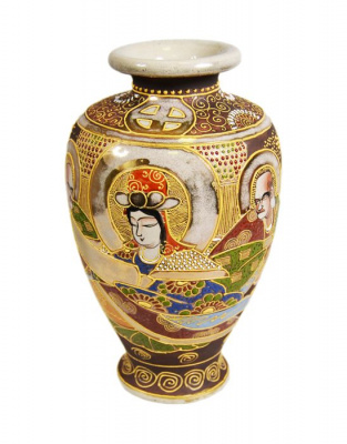 Ваза Сацума. Фарфор, роспись, эмаль, позолота. Япония, Satsuma, первая треть XX века