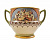 Ваза кашпо чаша Villeroy & Boch "Старый Гейдельберг". Фаянс, роспись, деколь. Германия, Villeroy & Boch Mettlach, 1910 год