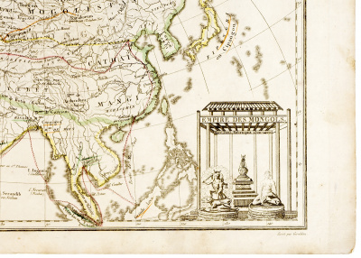 Географическая карта Карта Монгольской империи. Франция 1812 год