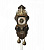 Голландские настенные часы-ходики. Дерево (массив), бронза, латунь, гиревой часовой механизм. Голландия, начало XX век