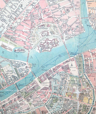 План Санкт-Петербурга с окрестностями. Россия, 1914 год