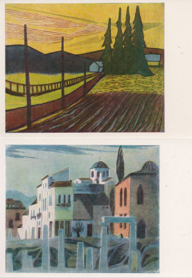 Современная финская гравюра. Комплект из 12 открыток