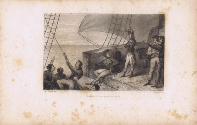 Великая французская революция. Возвращение Наполеона Бонапарта из Египта. Офорт. Франция, Париж, 1834 год