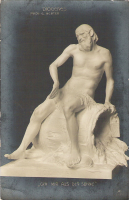 Почтовая открытка "Диоген". Германия, начало ХХ века