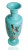 Ваза интерьерная для цветов эдварианской эпохи, голубое бристольское стекло (Bristol glass), цветные эмали, ручная роспись. Бристоль, Великобритания, 1930-е годы