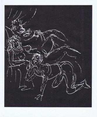 Приключения короля Позоля. Лист 20. Сухая игла по серебряной крошке. Франция, 1962 год