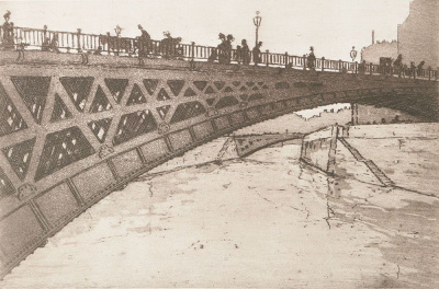 "Париж. Мост д'Арколь", В. Фалилеев. Акватинта. Российская империя, начало XX века