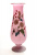 Ваза "Рассветная дымка" викторианской эпохи. Розовое бристольское стекло (bristol glass), цветные эмали, ручная работа. Бристоль (Bristol), Великобритания, около 1910 года
