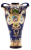 Редкий Nippon эпохи Мейдзи! Ваза интерьерная "Розы на синем бархате". Фарфор, кобальтовое покрытие, цветные и золотые 18 К эмали, ручная роспись. Nippon, Япония, начало ХХ века
