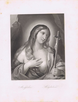 Мария Магдалина. Офорт. Германия, Дрезден и Лейпциг, 1850-е