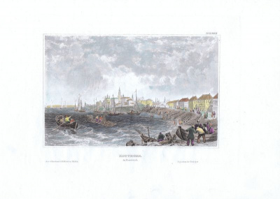 Гравюра "Город Кострома". Германия, 1841 год