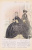 Французская дамская мода 1850 г. Чёрное платье из тафты и муслина с двойной юбкой, дамский редингот. Платья для прогулок с тремя воланами. Двухсторонняя литография. Франция, Париж, 1875 год
