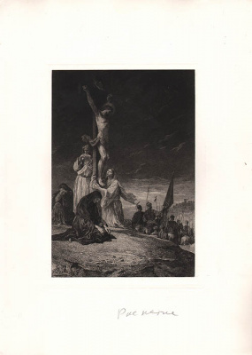 Распятие. Гравюра (около 1870 года), Франция
