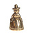 Колокольчик миниатюрный "Дама в валийском костюме". Латунь, Великобритания, первая половина ХХ века