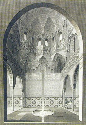 Hall of the Abencerrages. Гравюра. 1815 год, Лондон