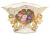 Ваза широкая "Цветы". Фарфор, лепнина, роспись, позолота. Европа, конец XIX века