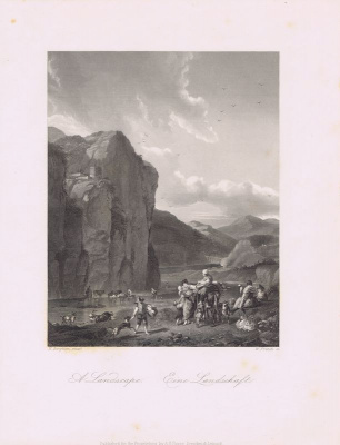 Пейзаж. Офорт. Германия, Дрезден и Лейпциг, 1850-е