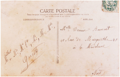 Почтовая открытка. Колоризированное изображение. Франция, начало XX века