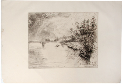 "Вид моста Святого Петра". Гравюра. Франция, 1877 г.