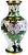 Ваза "Хризантемы и ветка сакуры". Латунь, эмаль клуазоне, золочение, ручная работа. Высота 18,5 см. Китай, 1960-е гг.
