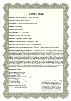 Скульптор и стоящая модель. Литография Пабло Пикассо (1956 год), Испания