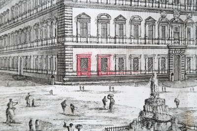 Палаццо Фарнезе. Офорт. Италия, 1761 год