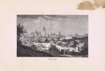 Украина. Вид на Киев. Ксилография. США, Бостон, 1882 год