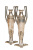 Пара декоративных вазочек (Латунь, серебрение, гравировка) Германия, Вюртемберг, конец XIX века
