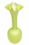 Ваза интерьерная викторианской эпохи. Двухслойное стекло лимонного цвета. Высота 32 см. Великобритания, начало ХХ века