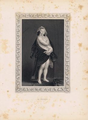 Гравюра Уильям Френч Шубка. Офорт. США, Бостон, 1873 год