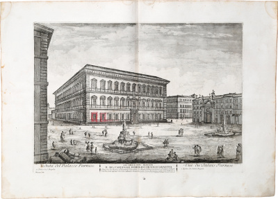 Палаццо Фарнезе. Офорт. Италия, 1761 год