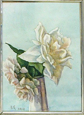 Розы. Рисунок (вторая половина XX века), Россия