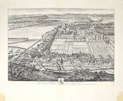 Вид Ноттингема с востока. Гравюра. Англия, XVIII век