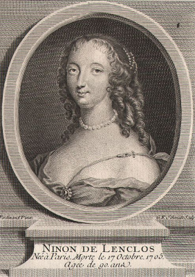 Нинон де Ланкло. Гравюра (XVIII век), Западная Европа