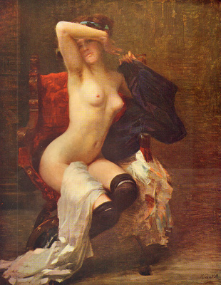 Первый сеанс. Репродукция картины М. Галлелли. Франция, 1903 год