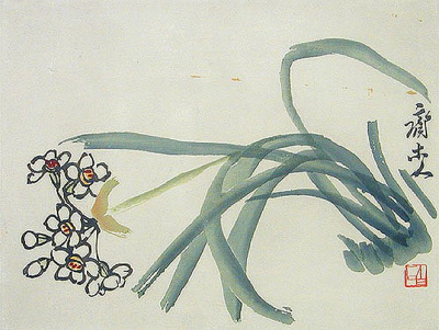 Цветы. Гравюра (середина XX века), Китай