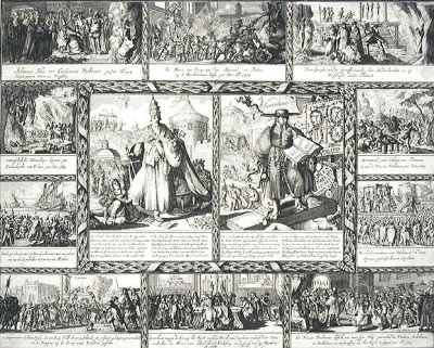 Контр-реформация в разных странах. Гравюра (конец XVII века), Голландия(?)
