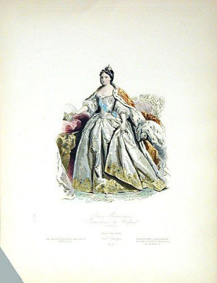 Anne Iwanowna Imperatrice de Rossie. Гравюра (конец XIX века), Франция