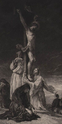 Распятие. Гравюра (около 1870 года), Франция