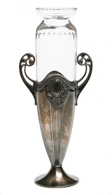 Ваза "Олимпия" (белый металл, стекло, серебрение, чеканка) Европа, конец XIX века