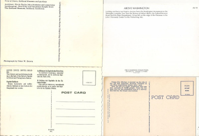 Набор из 4 открыток. Виды США, 70-90 годы (комплект из 4 открыток)